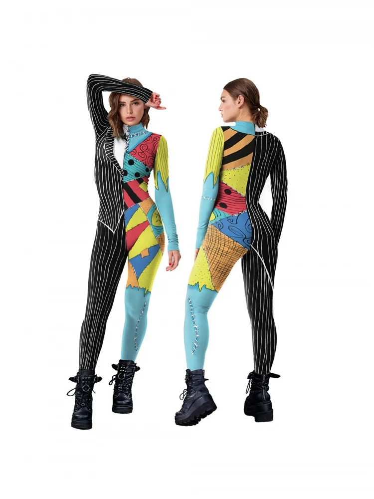 Halloween Sally Dr 3D Digitale Print Kostuum Rollenspel Cisas Nighare ort Sve Dames Dr Polyestervezel