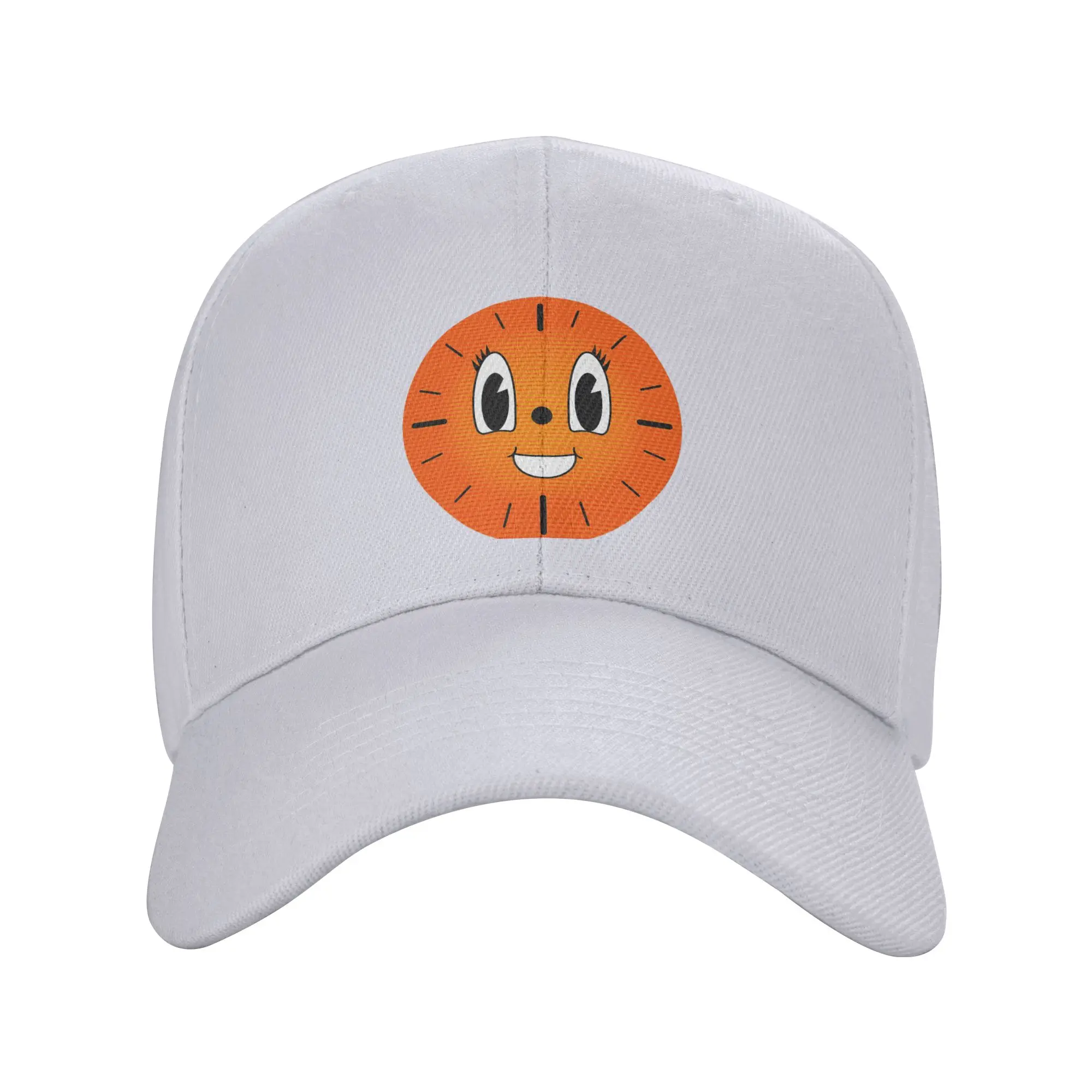 Fashion Miss MINUTES Smile - Gradient Orange Screen Effect Curved Brim Baseball Cap Hiking Summer Hat