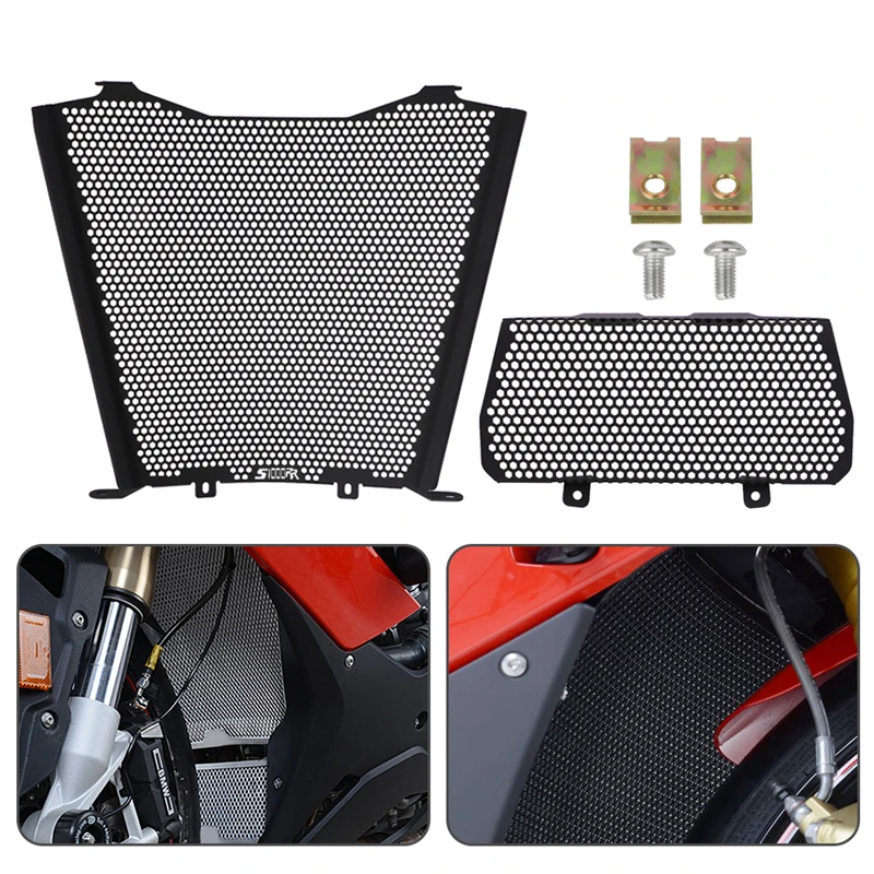 For BMW S1000RR/Sport/Motorsport 2019 2020-2023 Radiator Grille Guard Cover And Oil Cooler Guard Set M1000R M 1000 RR S1000 R