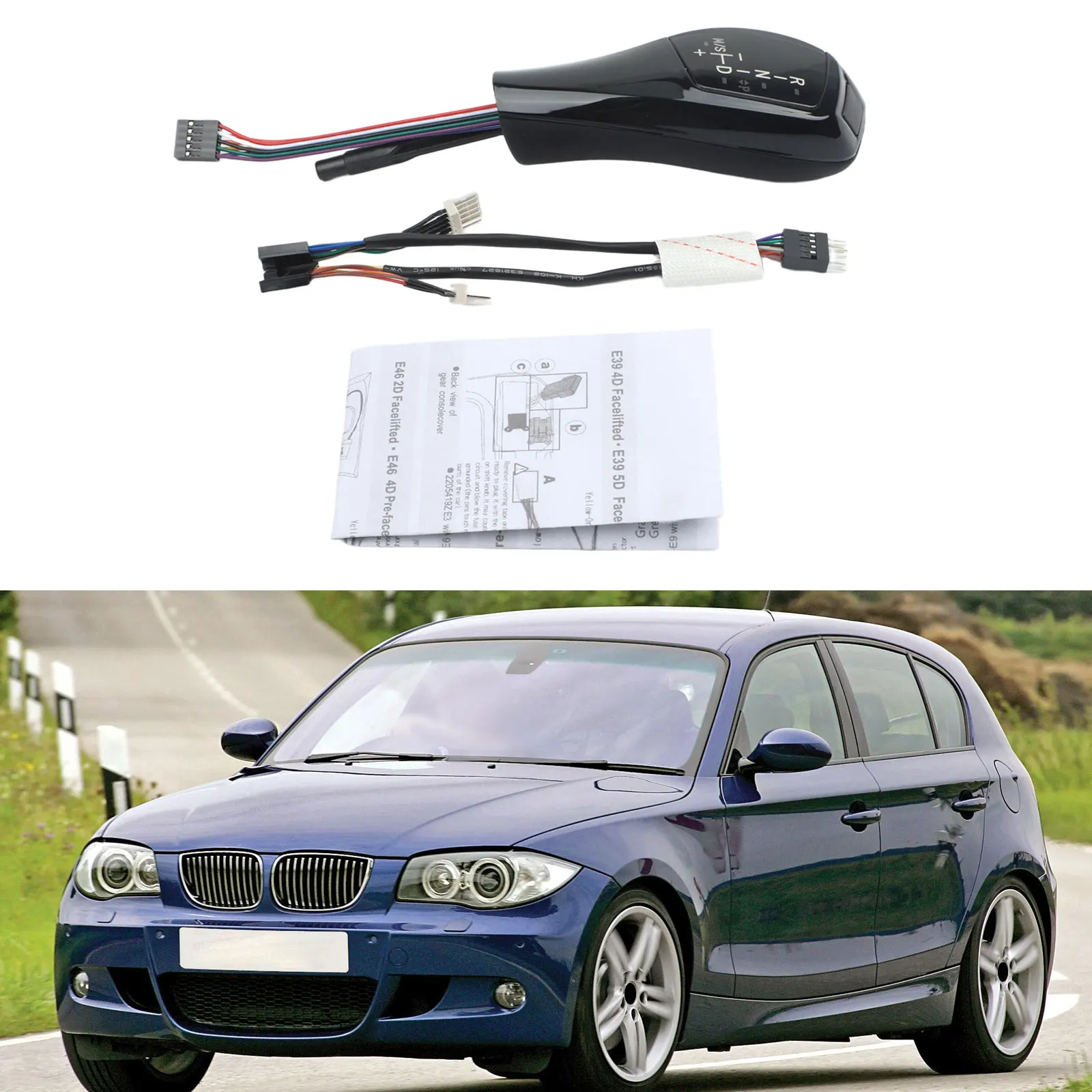 Carbon Fiber LED Shift Lever Knob Car Shift Lever Enhanced Visibility For Left-Hand Drive Vehicles For BMW 1M Shift Knob
