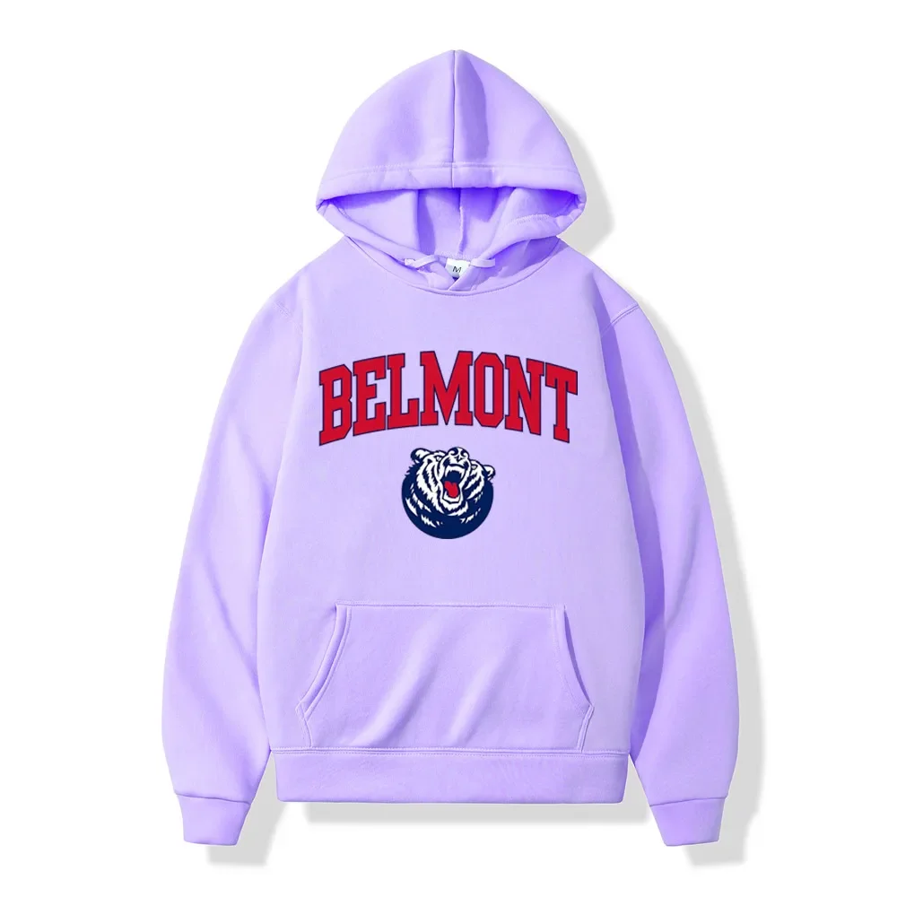 

Fashion Belmont college design Women Hoodies Hip Hop Pullover Male Hooded Harajuku Sweatshirt Hoodie Women Winter Fleece Hoody