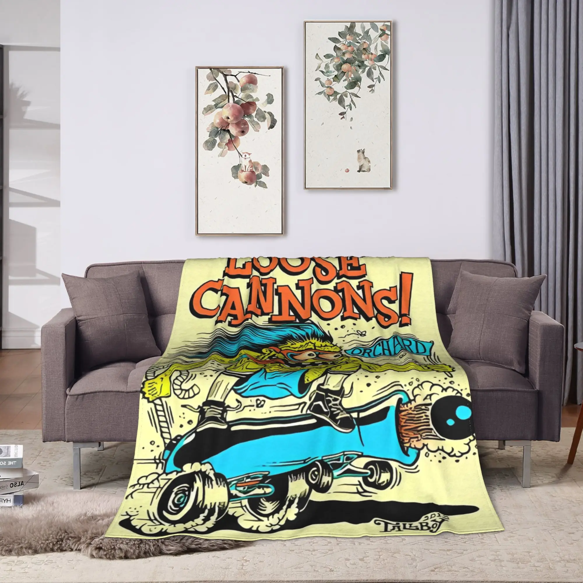 Custom Anime Cartoon Rat Fink Soft Blanket  Travel Plush Throw Blanket Print Bedroom Flannel Bedspread Sofa Bed Cover