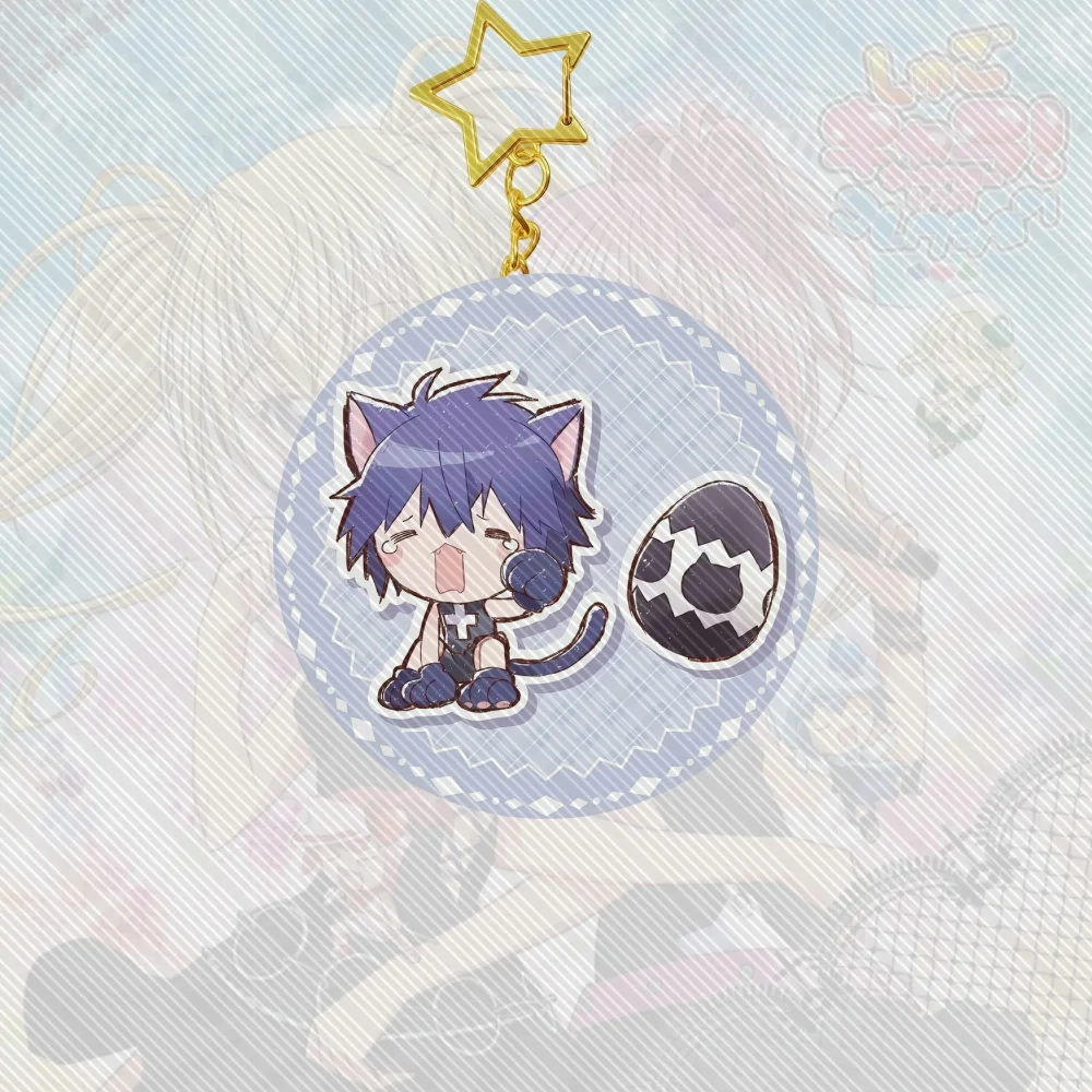 6cm الساخن أنيمي شوجو شارا! سلسلة مفاتيح مصنوعة من الأكريليك نموذج شخصيات تنكرية إكسسوارات زينة مجموعة سلع هدايا عيد الميلاد #4