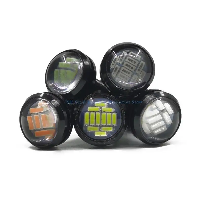 L5bc 2x olho águia led 23mm 4014 12smd carro potência circulação diurna backup luzes sinal volta auto lâmpadas da