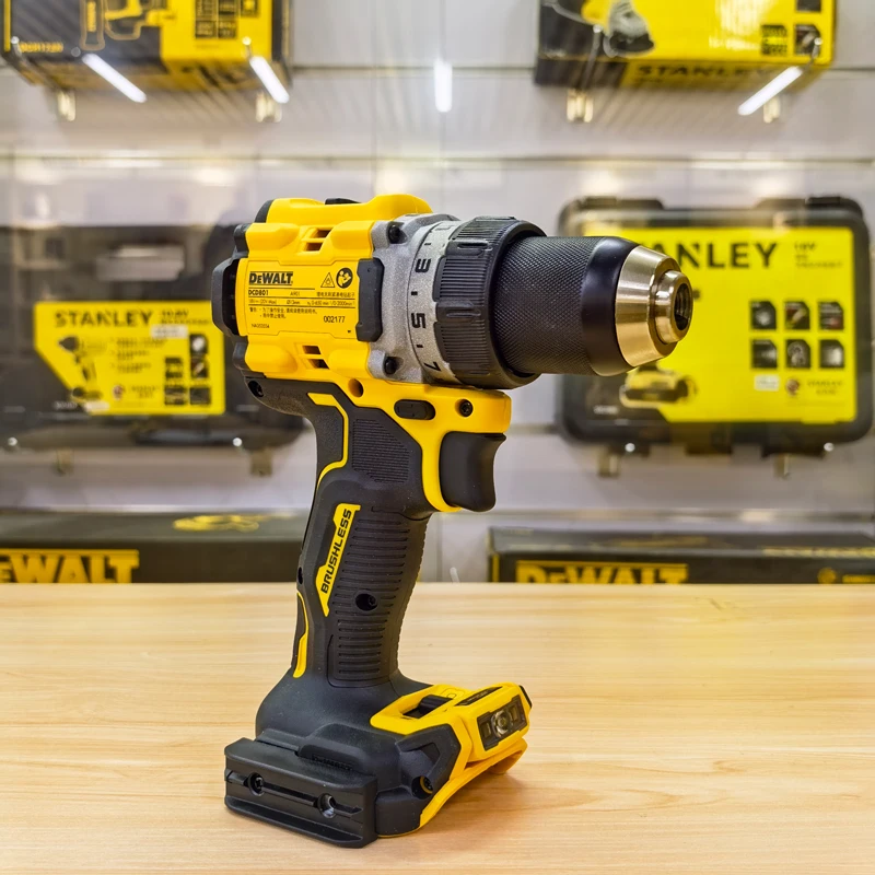 Dewalt DCD801 Batterijkit Accuboormachine 20V Borstelloze Motor Elektrische Boor Schroevendraaier Huishoudelijk Oplaadbaar Elektrisch Gereedschap