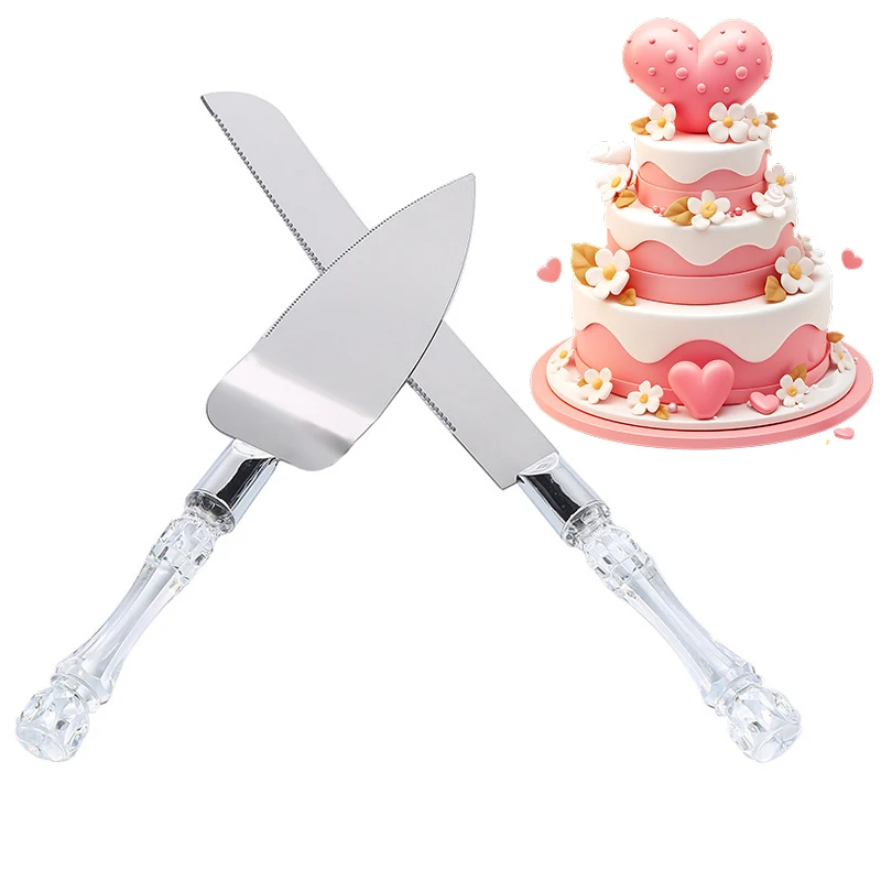 Cake Shovel Set Stainless Steel Cake Cutter and Pie Spatula, Cake Cutting Set for Wedding, Birthdays, Anniversaries, and Parties