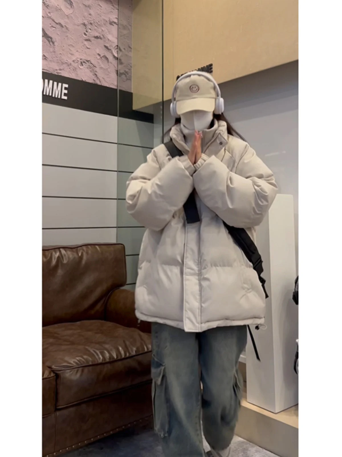 

Мужская зимняя куртка Cleanfit Thiened Warmth из пуха и хлопка, модная молодежная модель, однотонная, без капюшона, с воротником-стойкой