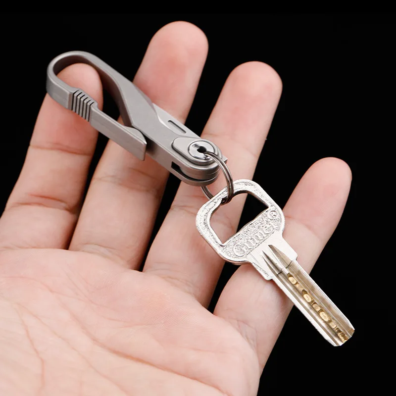 Titanium Alloy Mini Unpacking Knife Keychain Portable Open Express EDC self-defense pendant m390 steel folding  tool key Chain