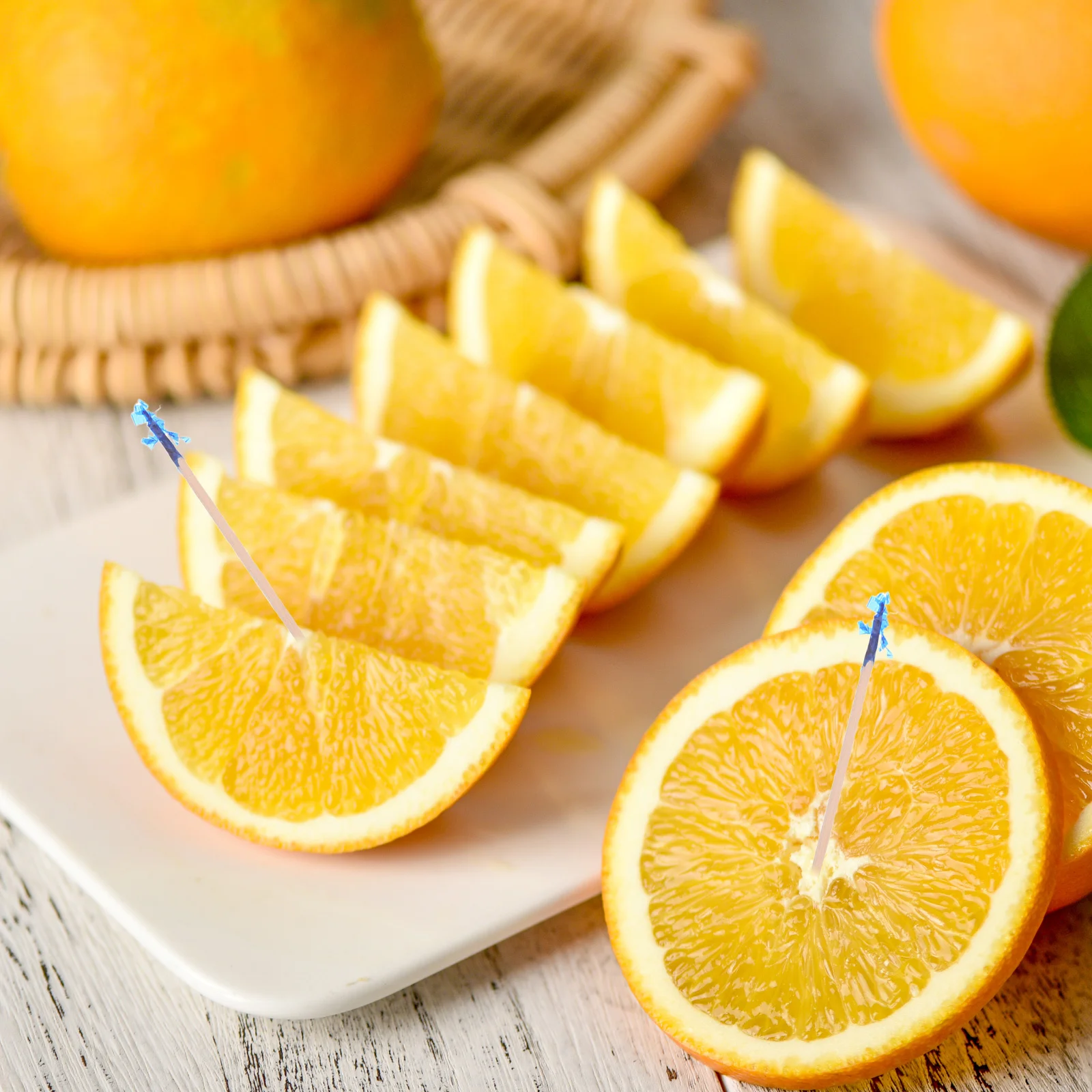 

2400pcs Cocktail Picks Fruit Toothpicks Colorful Wooden Snack Skewers For Party Appetizers Serving Supplies Decorative Food