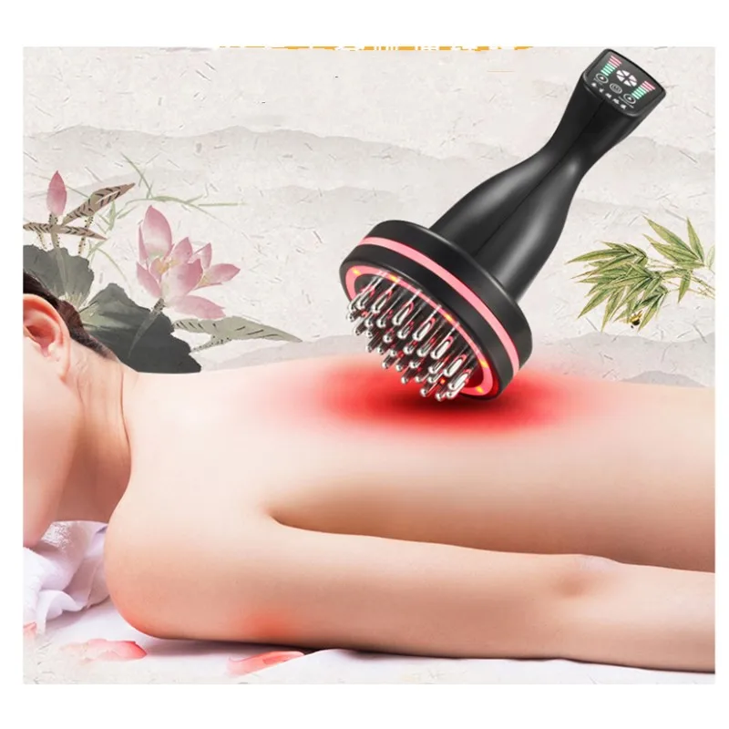 

220V Household electric meridian brush vibration massager lymphatic dredging tendons and collaterals scraping instrument