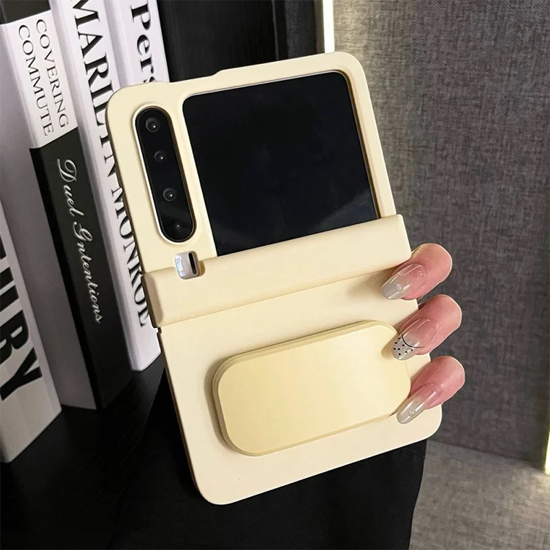Cute Custard Flip Case For Samsung Z Flip7 6 5 Xiaomi Mix Flip Oppo Find N3 Flip /Pura X Phone Cases with Stand Phone Hoder