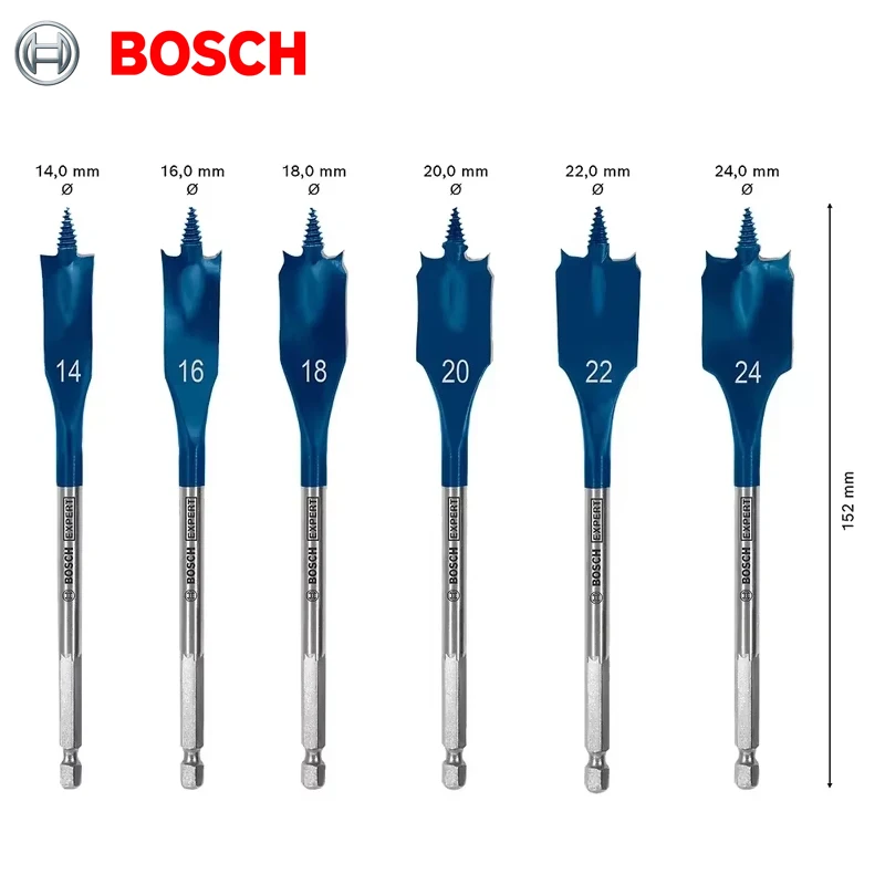 بوش 2608900332 مجموعة رؤوس مثقاب ذاتية القطع مكونة من 6 قطع لحفر التأثير وحفر عالي السرعة في ملحقات أدوات الطاقة الخشبية #2