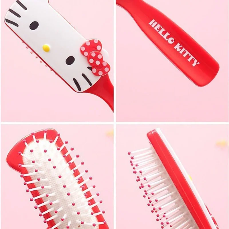 Hello Kitty Air Cushion Combs Miniso Sanrio Kawaii Pink Red 3D Massage Comb Hair Brush Haircare Hairdressing Tool Girl Toys Gift