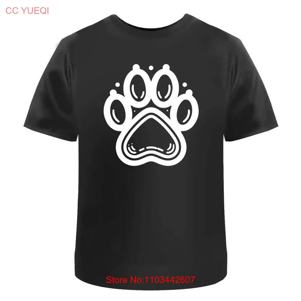 Мужские/женские хлопковые футболки с принтом «лапы домашних животных» (TA047695)