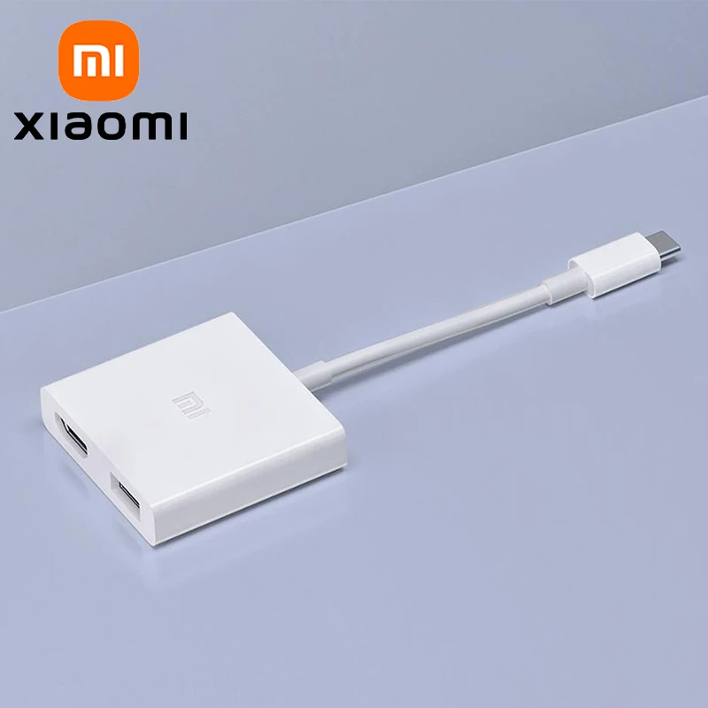 

Многофункциональный адаптер XIAOMI MIJIA USB-C к HDMI, USB-концентратор для ноутбука, поддержка видеовыхода высокой четкости 4K, тип C USB 3.0, 5 Гбит/с