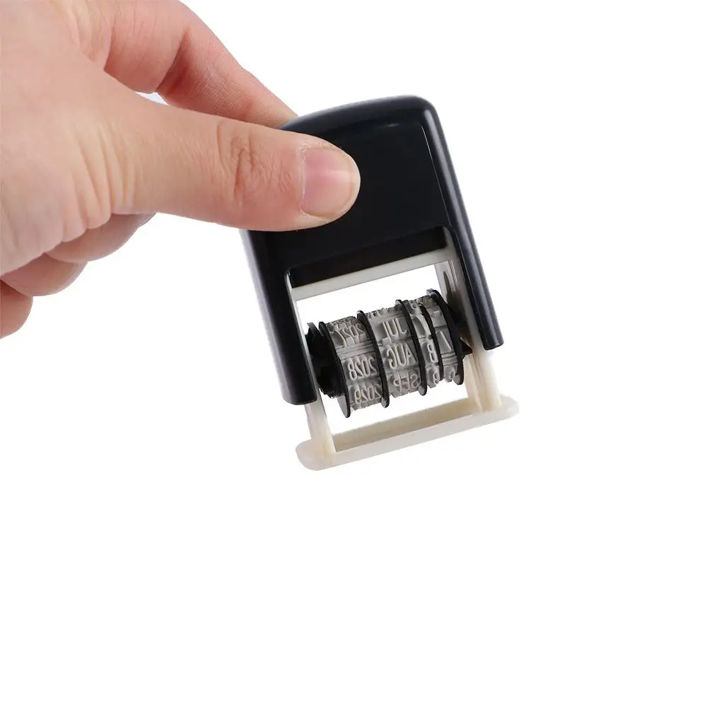 Mini Roda Inglês Selo Suprimentos, Conta Scrapbooking Rolo, DIY Stamping, Data Stamps, Conjunto de Lama, Escritório