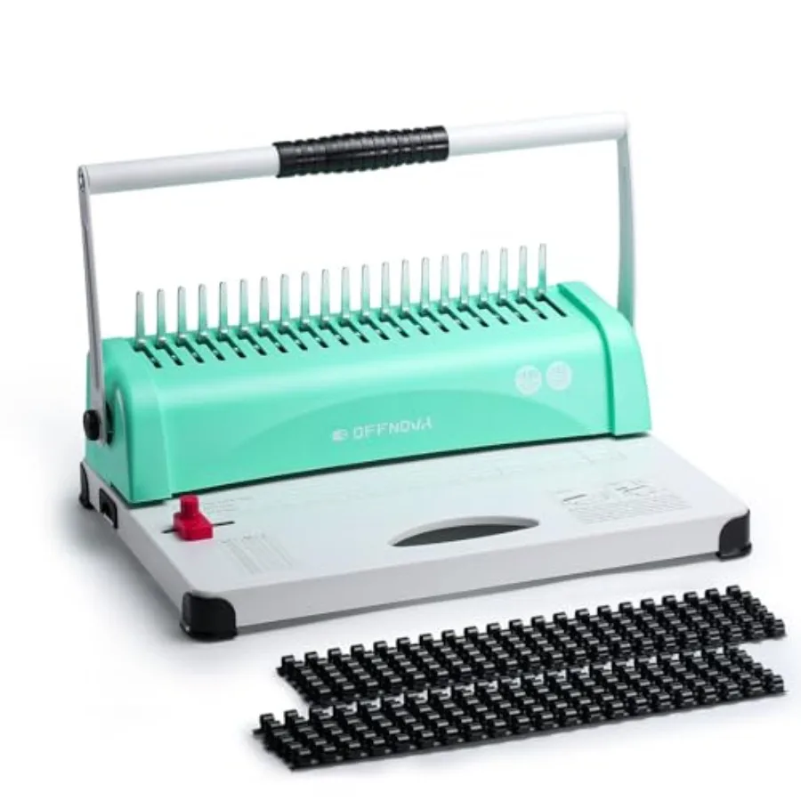 

Binding Machine 21-Hole 450 Sheets Paper Comb Binding Machine for Letter Size/ A4/ A5 Paper Easy to Punch Handle Adjustable Mar