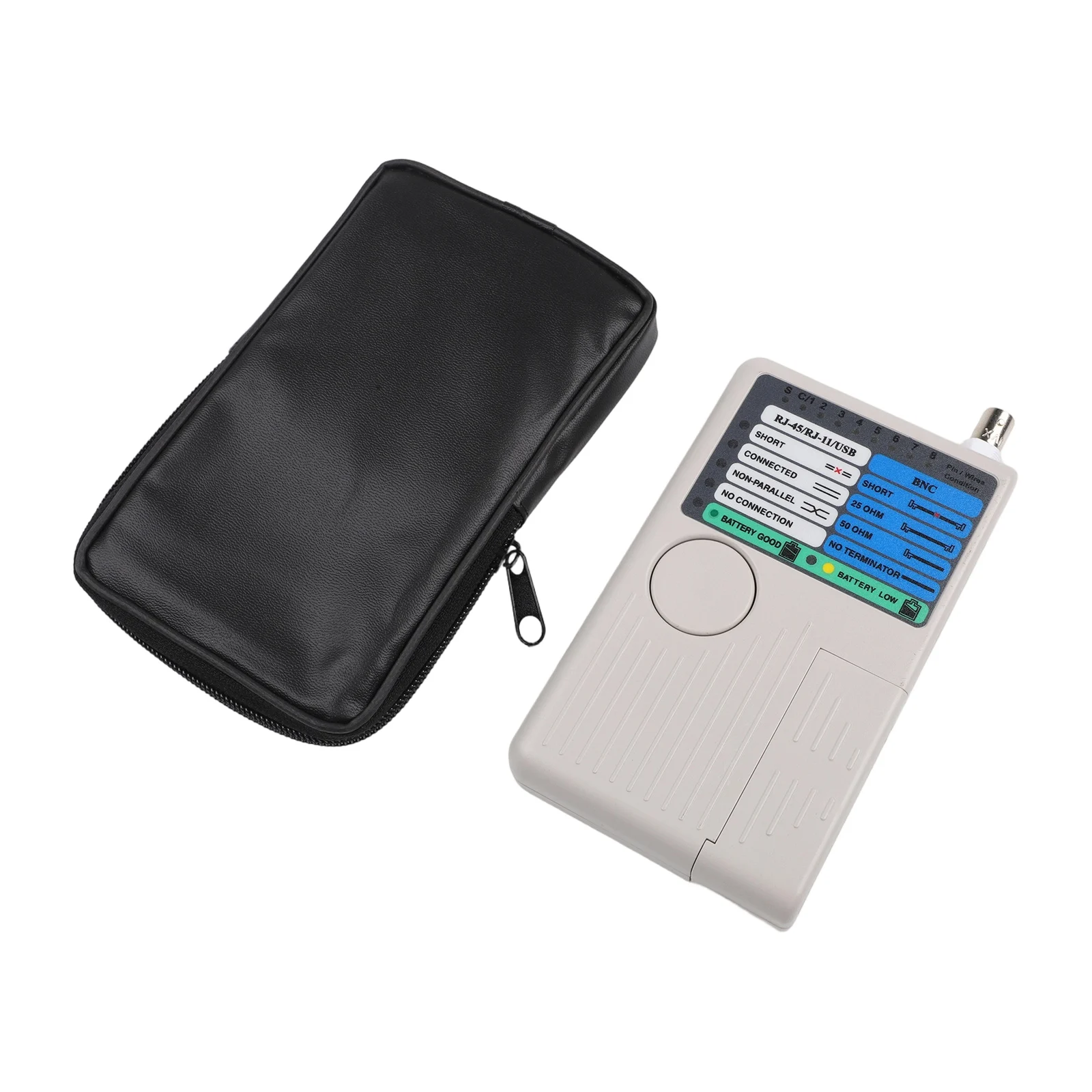 ETCSRJ11 Multi Function Cable Tester Tests RJ11 USB BNC with Ergonomic Design and Simple Button Operation for Easy Use
