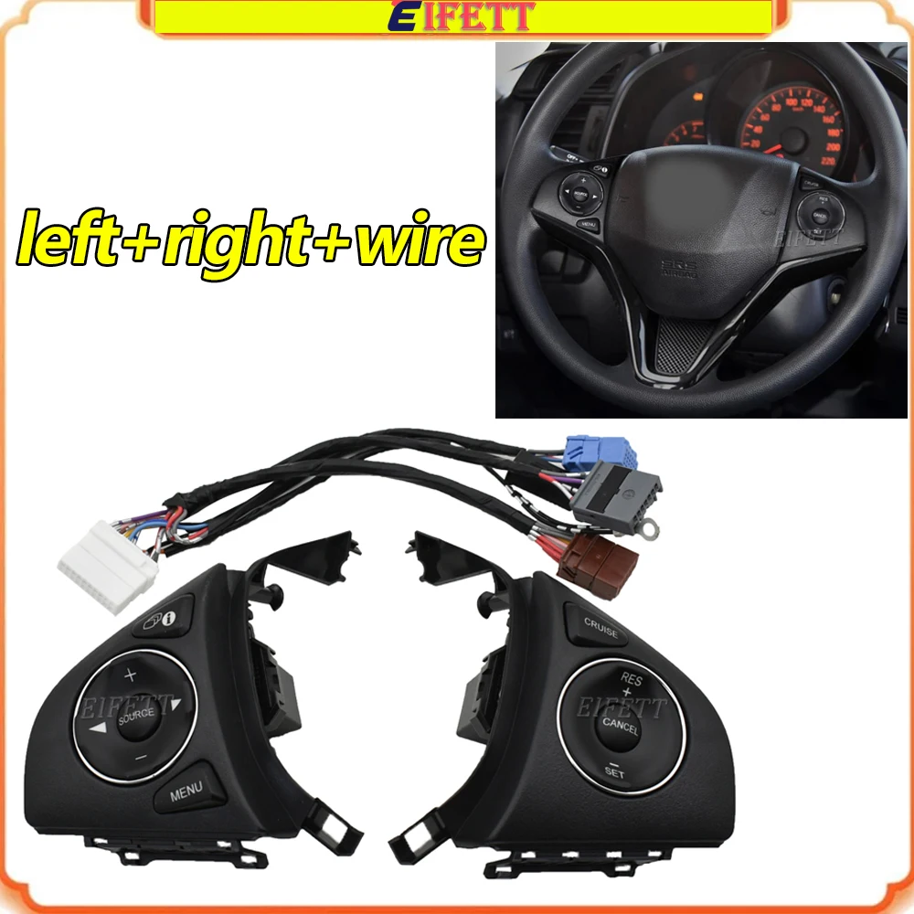 

High Quality With Wire Cruise Control Volume Switches For Honda Fit 2015 - 2018 XRV HRV Steering Wheel Audio Radio Remote