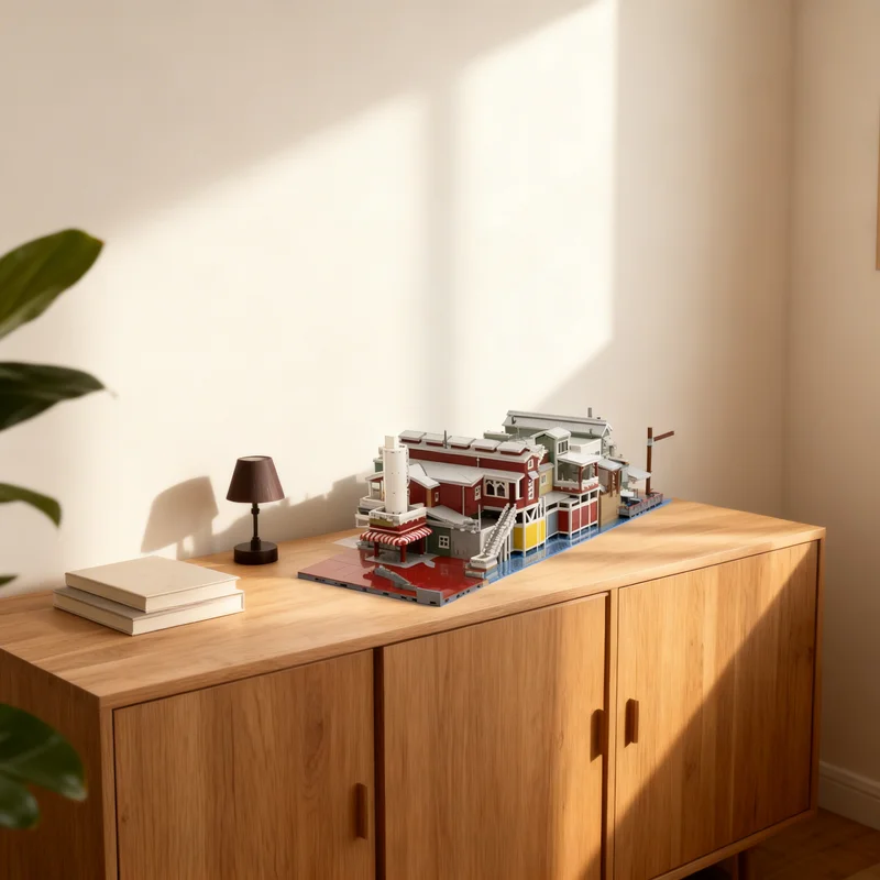 

25187 деталей MOC Pacific Wharf A Side: Модульная модель городской улицы, конструктор, игрушка, подарок, креативный коллекционный предмет для демонстрации, премиум-класс