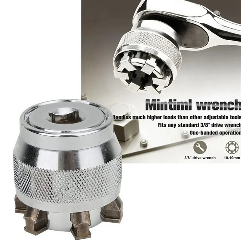 AF93-10-19Mm Universal multifuncional funda Universal llave de trinquete rápida herramienta de mantenimiento de manguito de tornillo fácil de usar