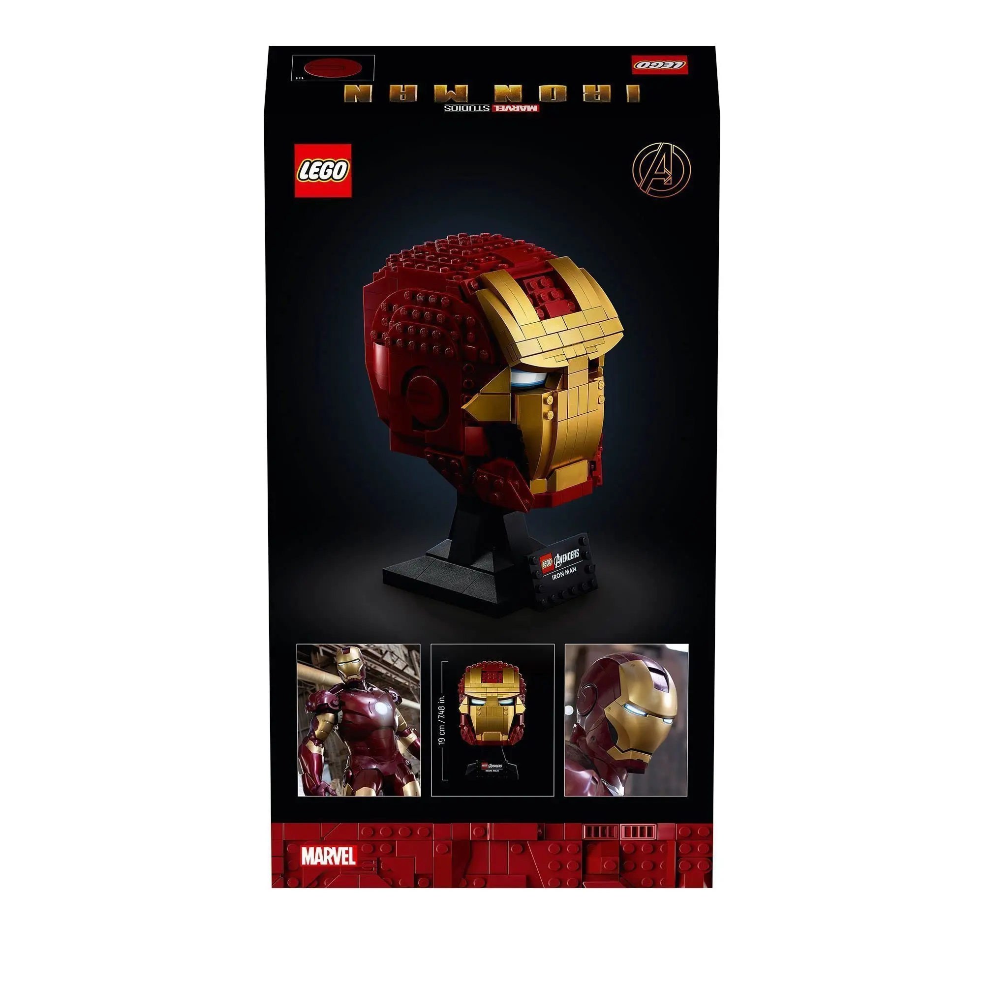 Lego Marvel Super Heroes Iron Man Helmet for Children Building Blocks Toys for Marvel Movie Fans Birthday Christmas Gift 76165