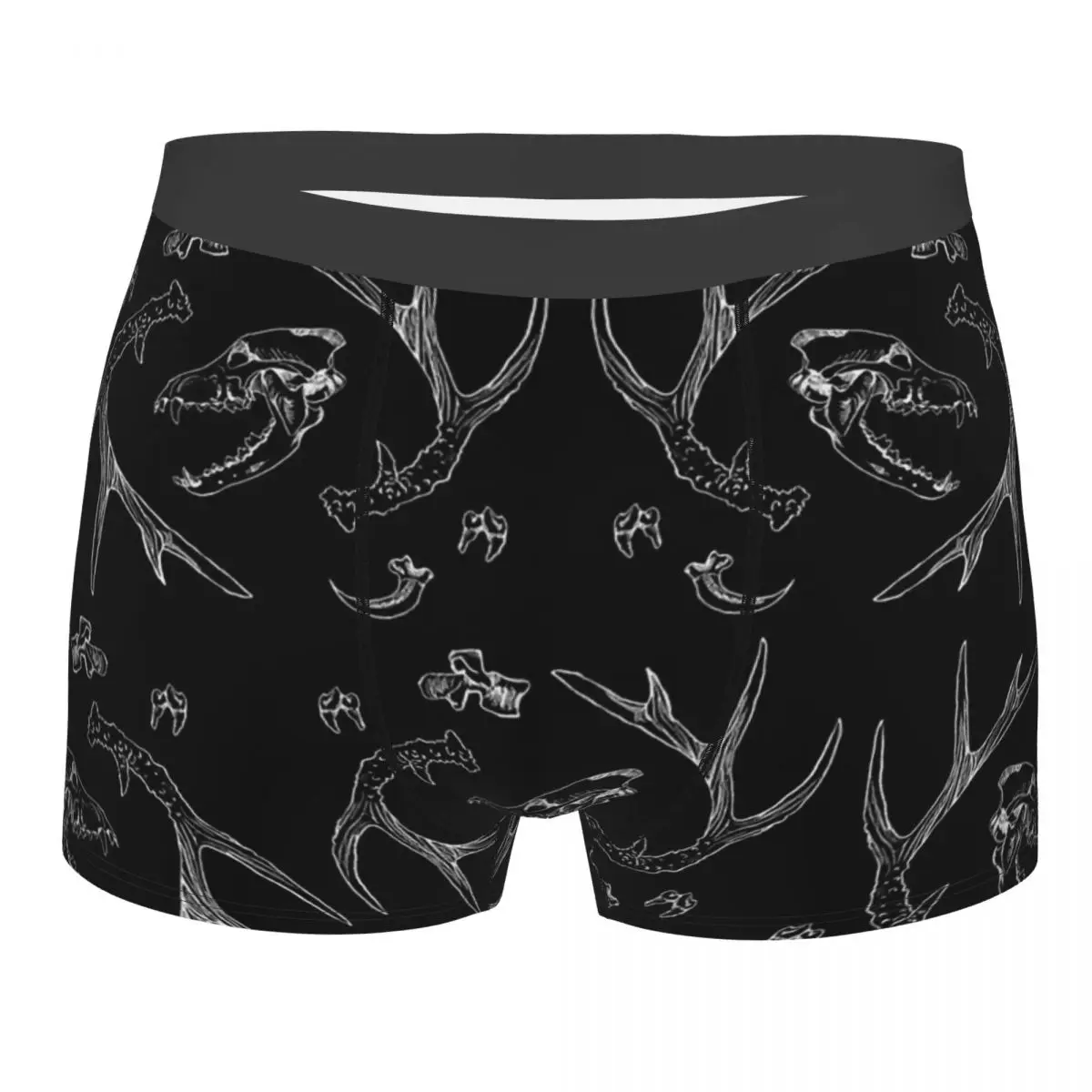 Forest Bones Skeleton Skull Bone Underpants Homme Panties Man Underwear Comfortable Shorts Boxer Briefs