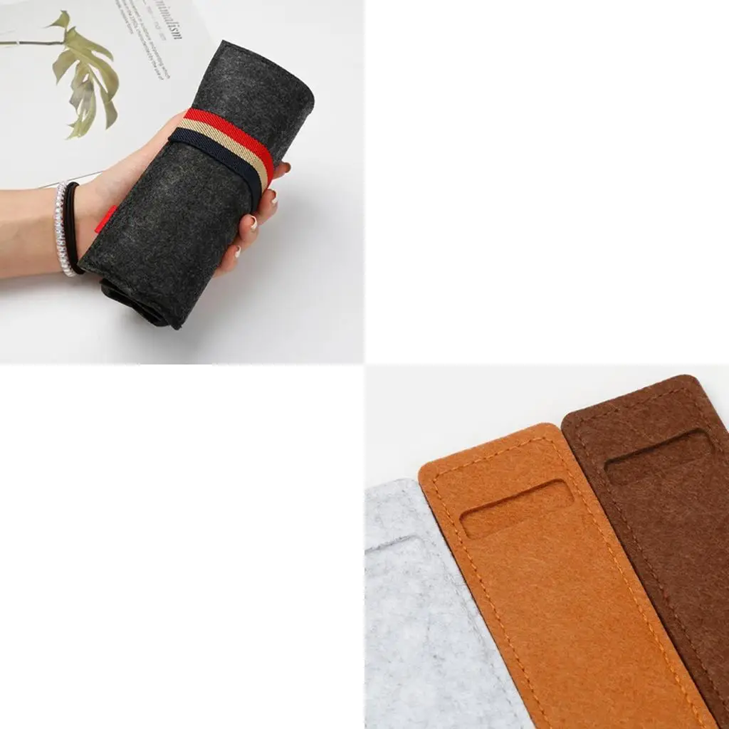 Portable Single Pen Cover Felt Protective for Case Holder Pencil Easy to Insert Remove Suit for Women Men Kids Adu
