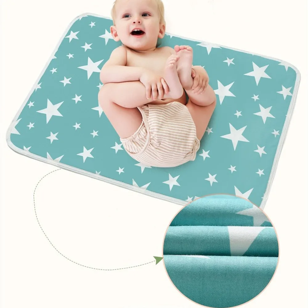 60*75cm Baby Diaper Changing Mat Portable Foldable Washable Waterproof Mattress Travel Pad  Cushion Reusable Pad Cover