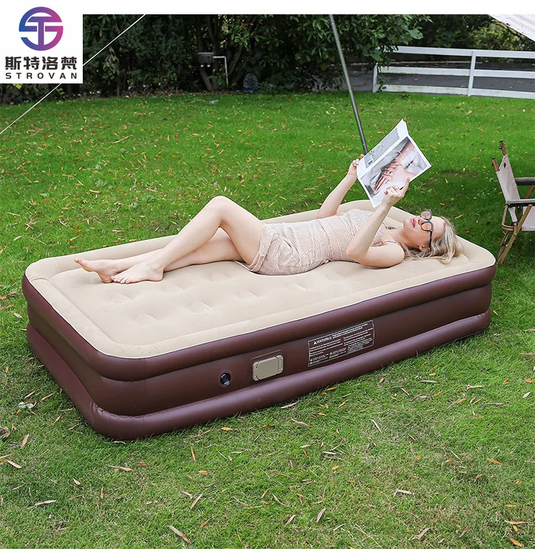 

STLF WJW Modern Style Outdoor Folding Portable Inflatable Air Mattress Comfortable Blow-Driven Mattress for Bedroom Hospital or