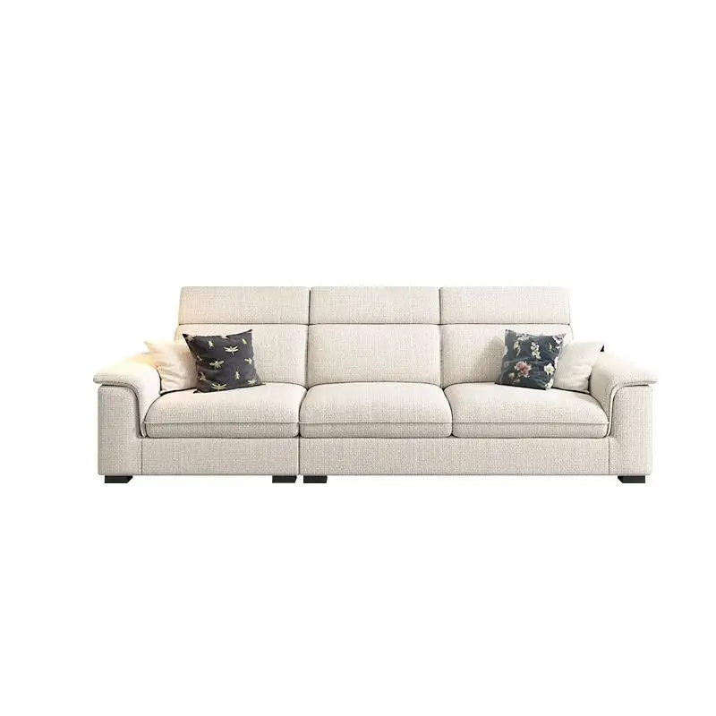 

fabric sofa can be disassembled and washed, simple modern living room size apartment cat scratching skin concubine straight-row