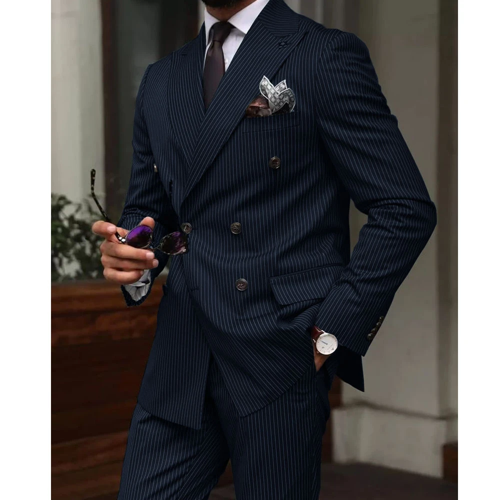 Men's Suit Two Piece Business Casual High Quality Suit Set Formal Elegant Men's Suits Pant Sets Elegant Party Dress