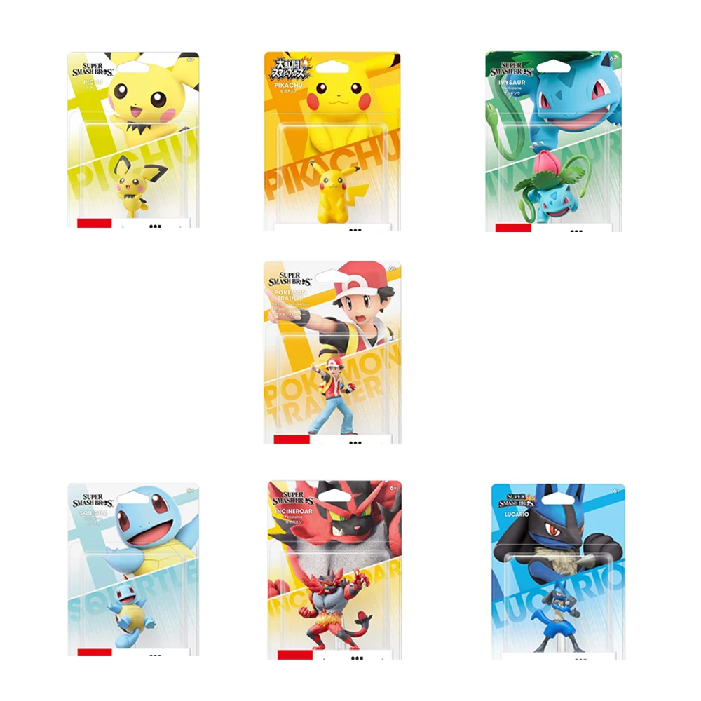 Super Smash Bros Series Pokemon Figure Compatible Game Fun Function Pikachu Ivysaur Mewtwo Squirtle Incineroar Charizard Lucario