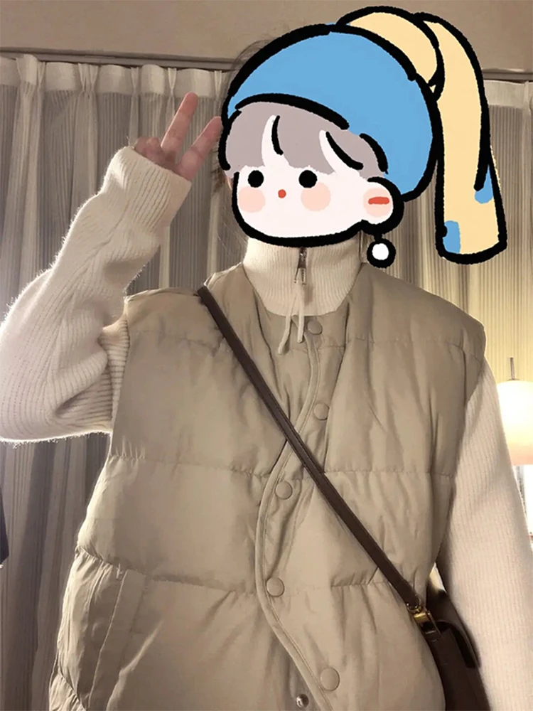 Coreano Sle Lazy f Collo alto Maglieria da donna Capispalla invernale Cappotto con cerniera vestibilità ampia Casual Calore quotidiano Faion