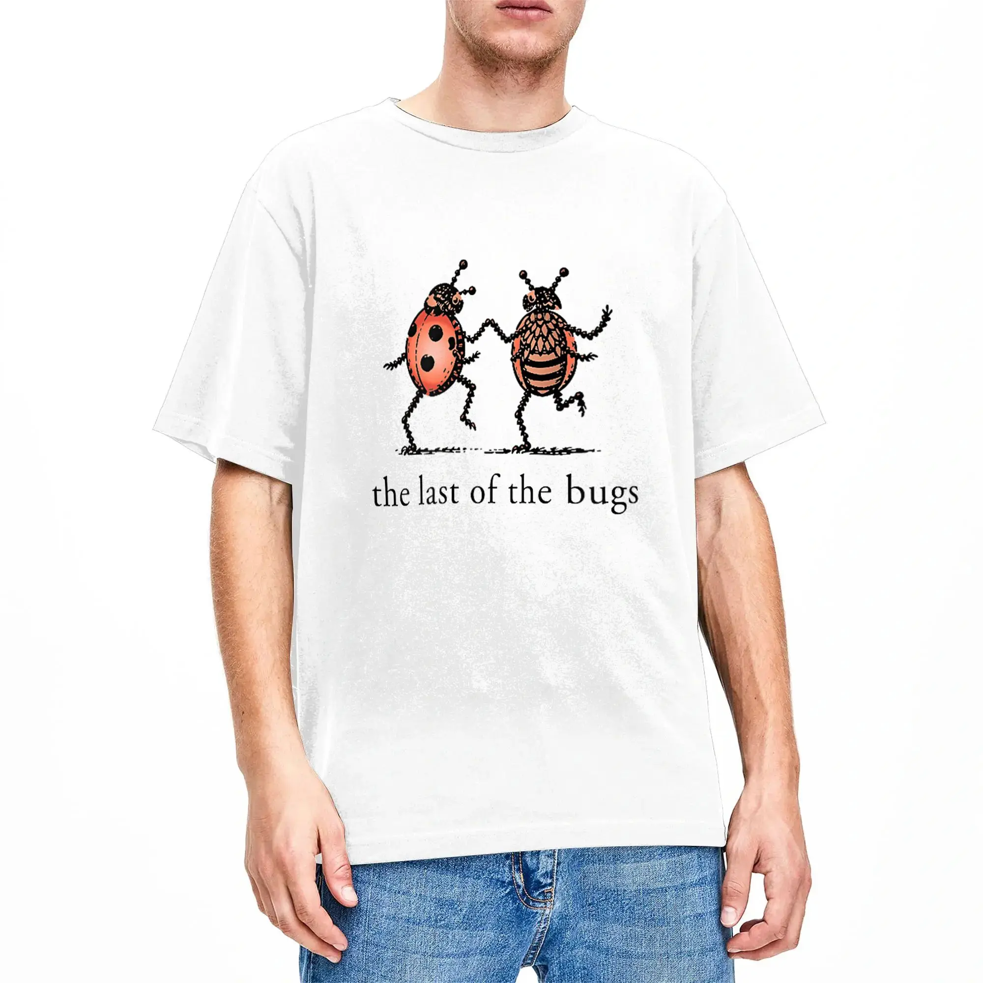 Funny The Last of The Bugs Club Vintage Dancing bug T-Shirt for Men  Funny Pure Cotton Tee Shirt Crewneck Short Sleeve T Shirt