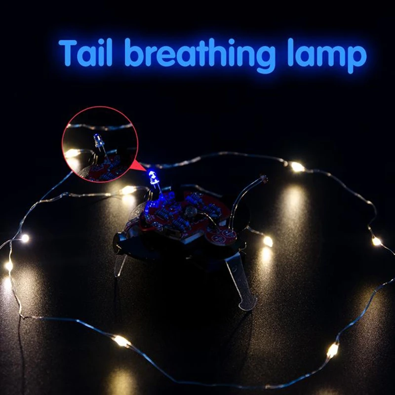 Firefly Photosensitive Robot Electronic Learning DIY Kit Mini Robot Foot Vibration Phototaxis Tail Breathing Light