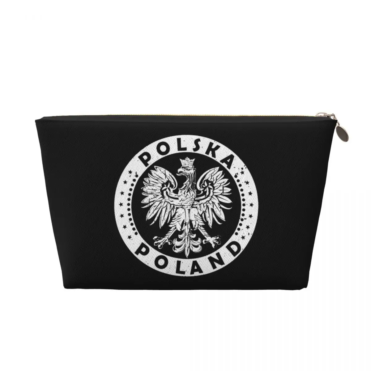 Custom Vintage Polska Polish Eagle Makeup Bag Women Travel Cosmetic Organizer Fashion Poland Coat Of Arms Storage Toiletry Bags