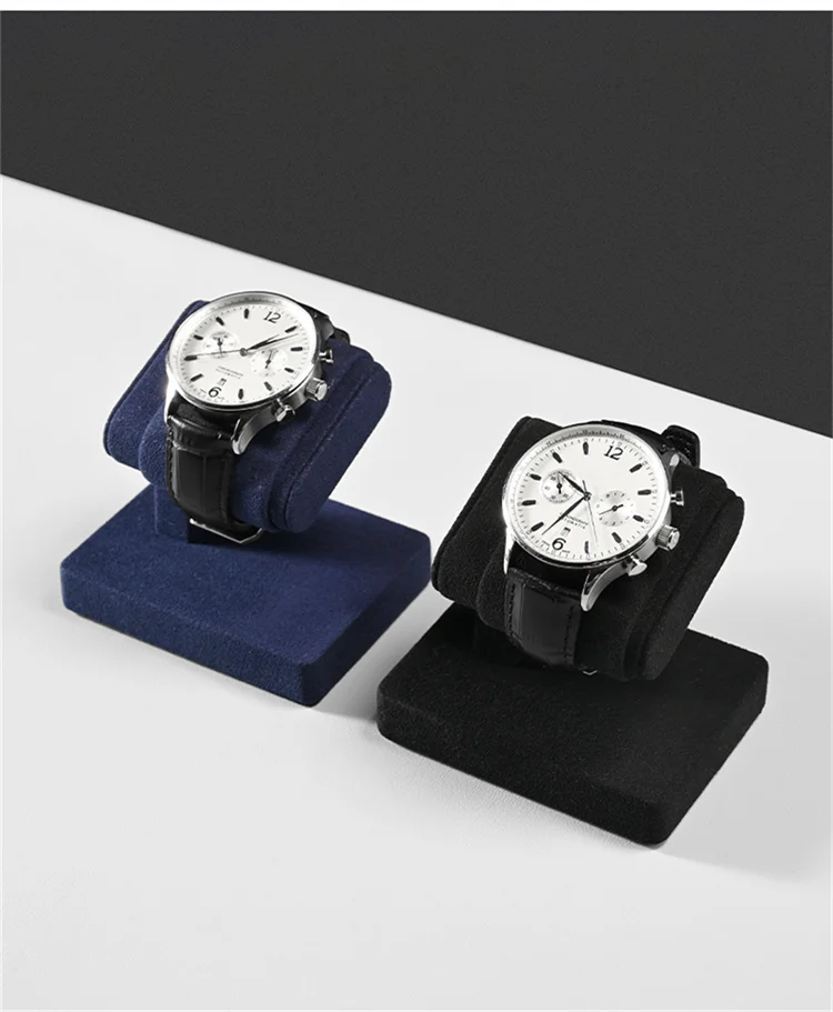 Oirlv Wrist Watch Display Stand Microfiber Watch Storage Rack Necklace Bracelet Organizer Rack Bangle Watch Holder Showcase Rack