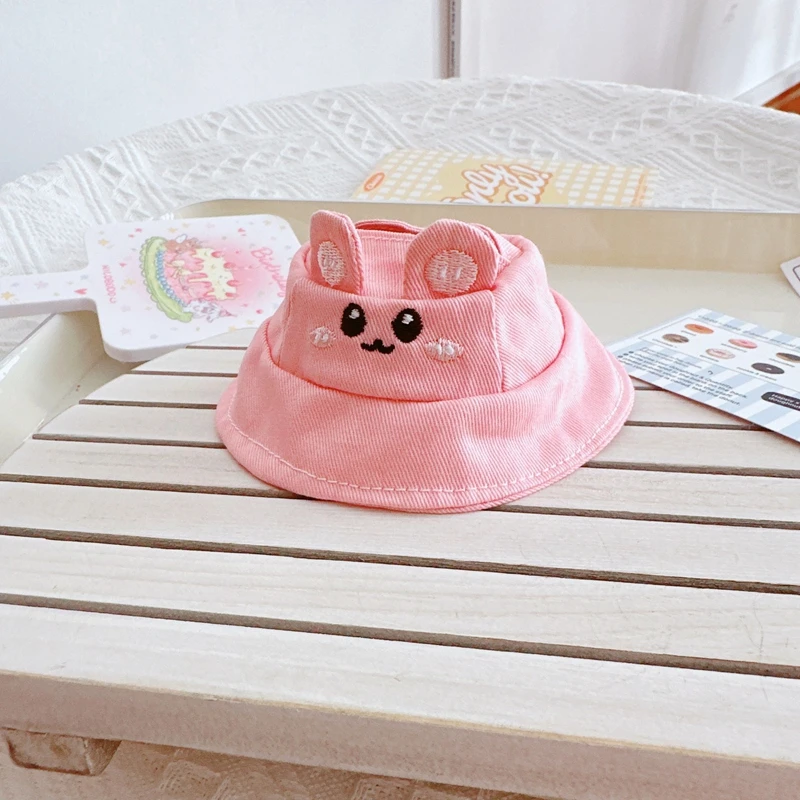 17cm 라부부 모자, 마카롱 파티 의상, 버킷/피셔맨 모자, 귀여운 인형 액세서리, 타이야끼 머리띠, 어린이/여아용 장난감