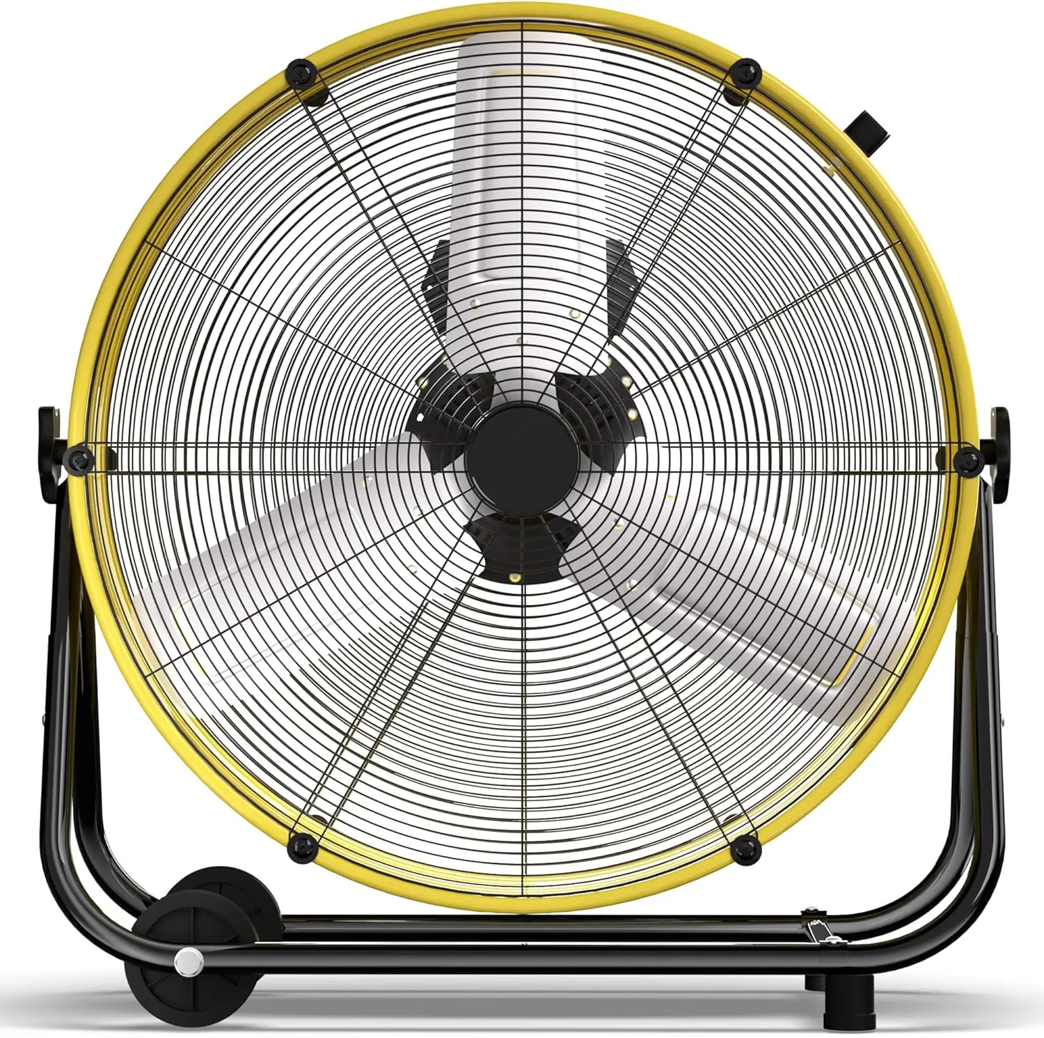 Uthfy Ventilateur à tambour industriel robuste de 40 pouces, ventilateur de sol haute vitesse 600 W avec 3 vitesses, 360 °   Ventilateur de garage inclinable en métal pour Warehou