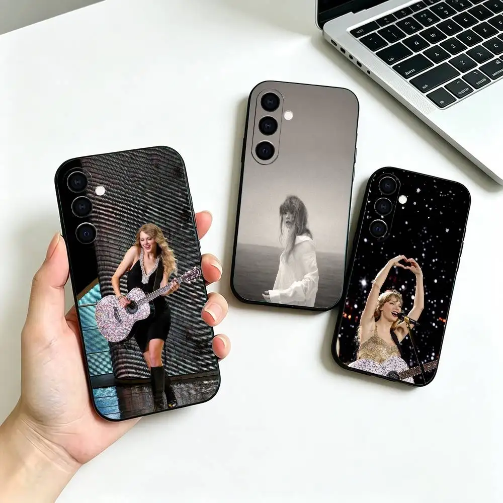 Singger I Knew You Were Trouble - Funda de silicona suave negra para Samsung Galaxy A73, A42, A72, A70, A53, A52, A51