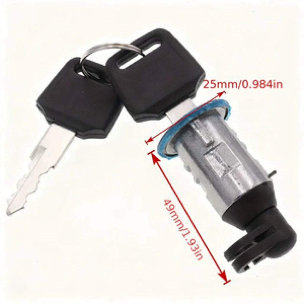 Seat Lock Cylinder Assembly with Keys, Replacement for Honda CBR954 CBR600 F4I CBR250 CB900 Motorcycle