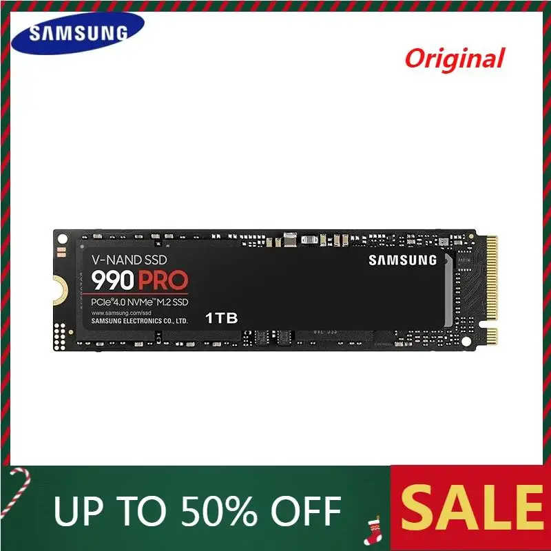 Imagem -02 - Samsung-unidade de Estado Sólido para Jogos Desktop e Laptop 100 Original 990 Pro Ssd Pcie 4.0 Nvme 2tb 1tb M.2 2280 Velocidade Rápida