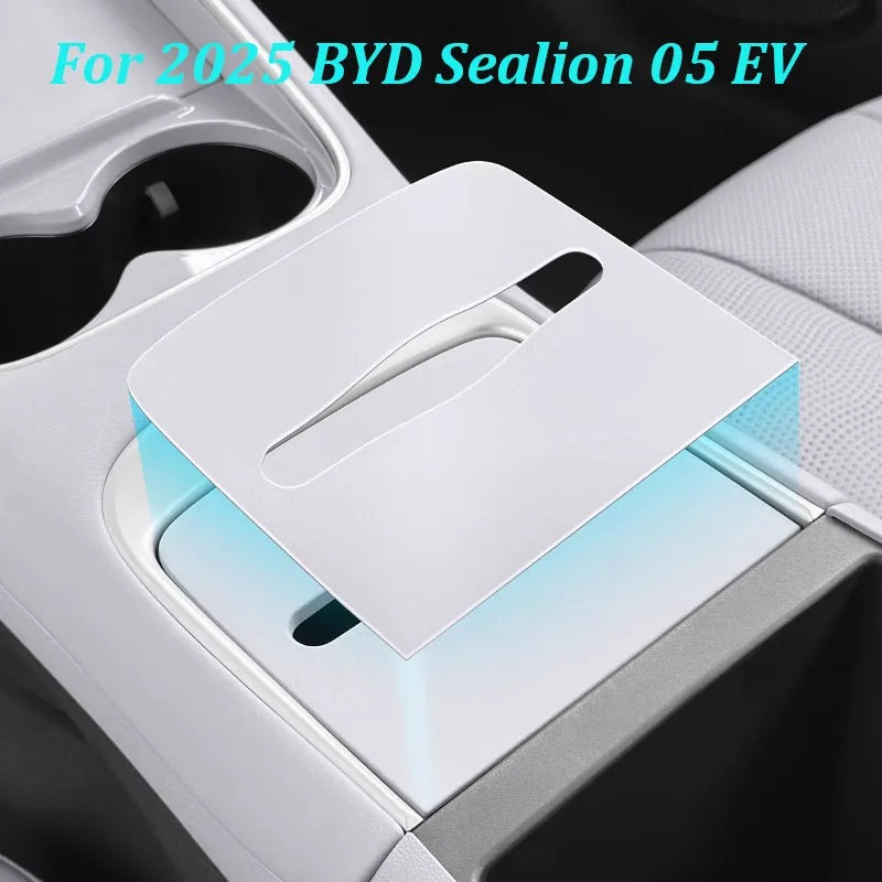 

For 2025 BYD Sealion 05 EV Car Original Color Central Tissue Box Leather Protective Anti-dirty Sticker Interior Accessories