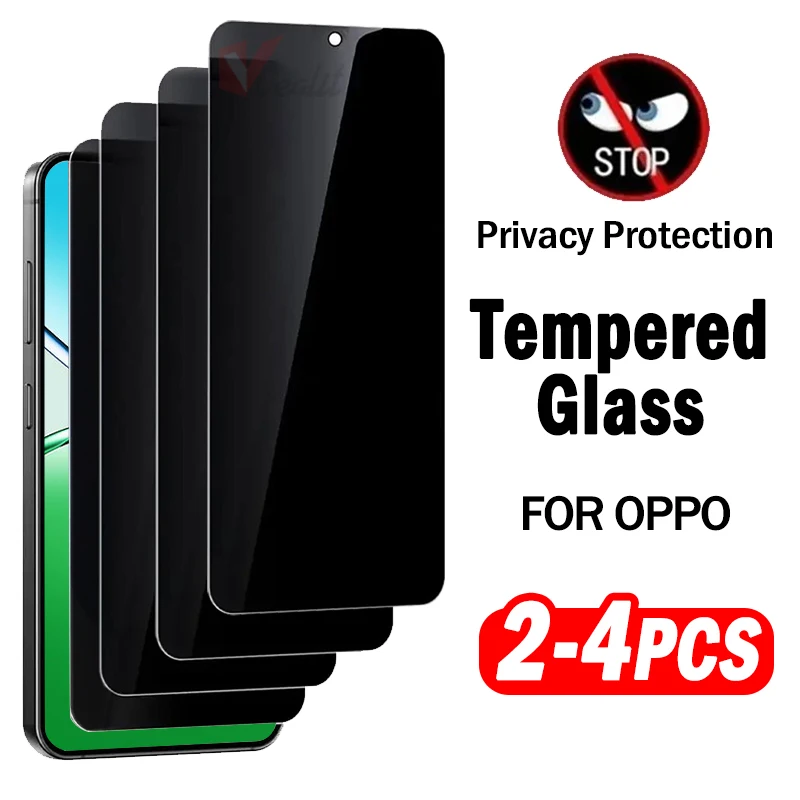 

2-4pcs Anti Spy Privacy Protective Tempered Glass for Oppo A5x A3x A5 A3 Pro 4G 5G A98 A78 A58 A38 A18 Screen Protectors
