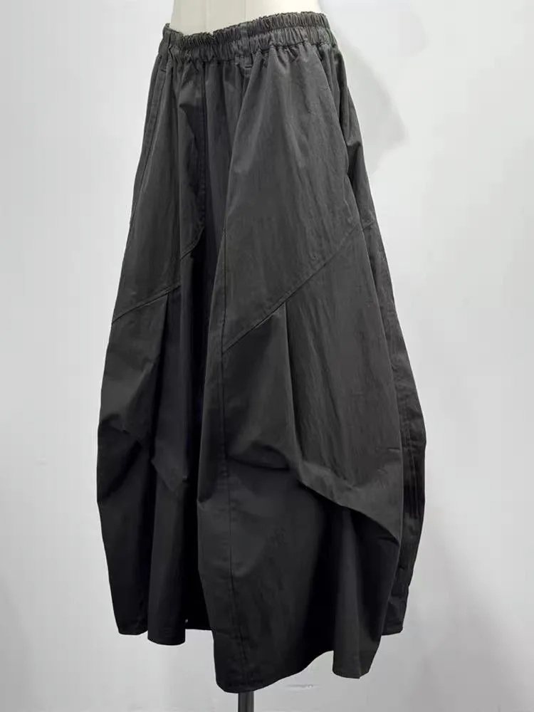 ay Pleated Workwear  Midi Skirt for Women Summer Design Sensation Mountain Sle Haome Mid-Length Skirts