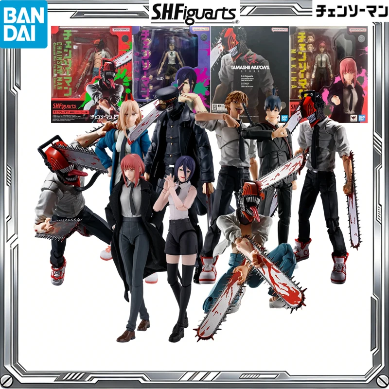 

Genuine Bandai S.H.Figuarts Reze Chainsaw Man Denji Power Aki Hayakawa MAKIMA Anime Action Figure Collectible Model