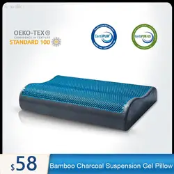 Summer Slow Rebound Memory Foam Bamboo Charcoal Cool Pillow Pure Cotton Comfortable Improve Sleeping Gel High Low Wave Pillow