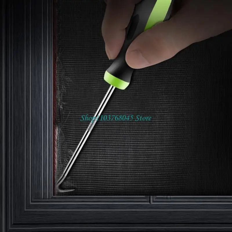 

R53F 3Pcs Spline Roller Set Ergonomic Plastic Handles With Nylon Rubber Attachments For Door Window Screen Maintenance