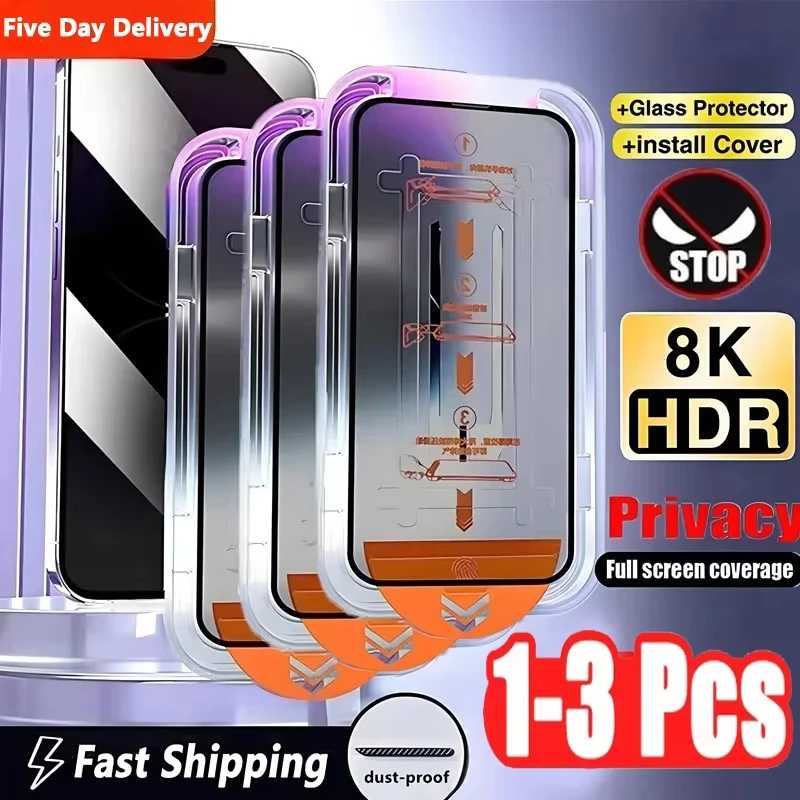 

Dust free Privacy Screen Protector For Xiaomi Redmi 13C 14C Note 13 Pro 5G 12 11 10 9 8 7 9s 10s 11s 12s 10C 12C Tempered Glass